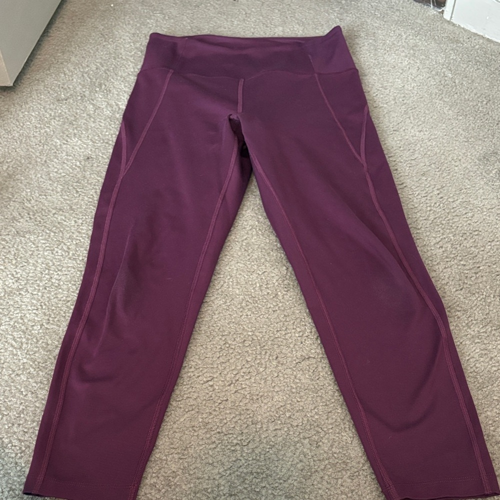 Girlfriend Collective Burgundy/Purple High-Waisted Leggings